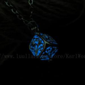 Free shipping Blue Cube Glowing Nec..