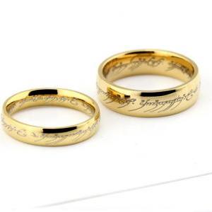 2pcs Golden Lord of the rings stain..