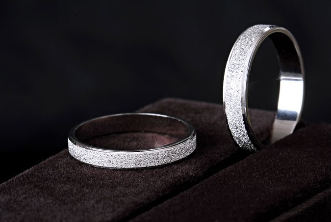 Engraving-platinum Rings His And Hers Promise Rings Meticulous Polished Surface Couple Wedding Bands Set Matching Rings