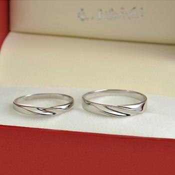 2pcs Free Engraving Platinum promise rings, Wedding Couple Rings, infinity ring, his and her promise ring set, wedding rings, matching rings